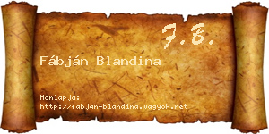 Fábján Blandina névjegykártya