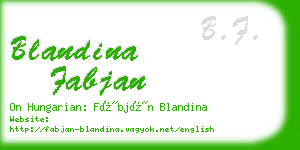 blandina fabjan business card